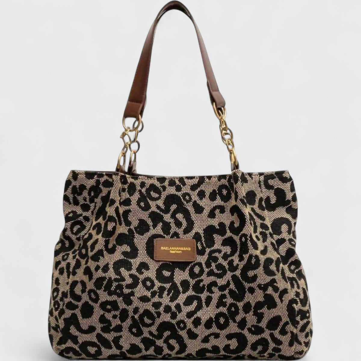 ALÉVANE | SAC SHOPPING EN TOILE MOTIF LÉOPARD