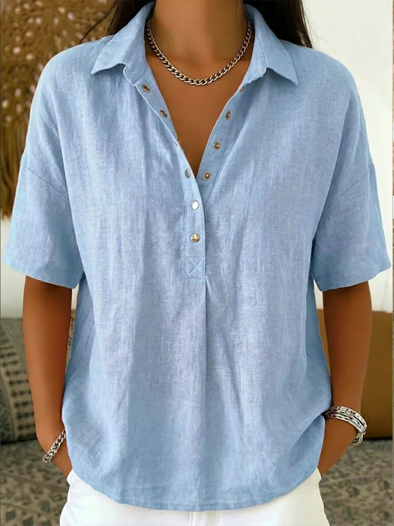 ALÉVANE | Blouse avec Col et Détails Boutonnés Willow