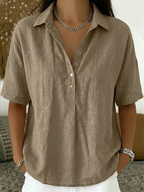 ALÉVANE | Blouse avec Col et Détails Boutonnés Willow