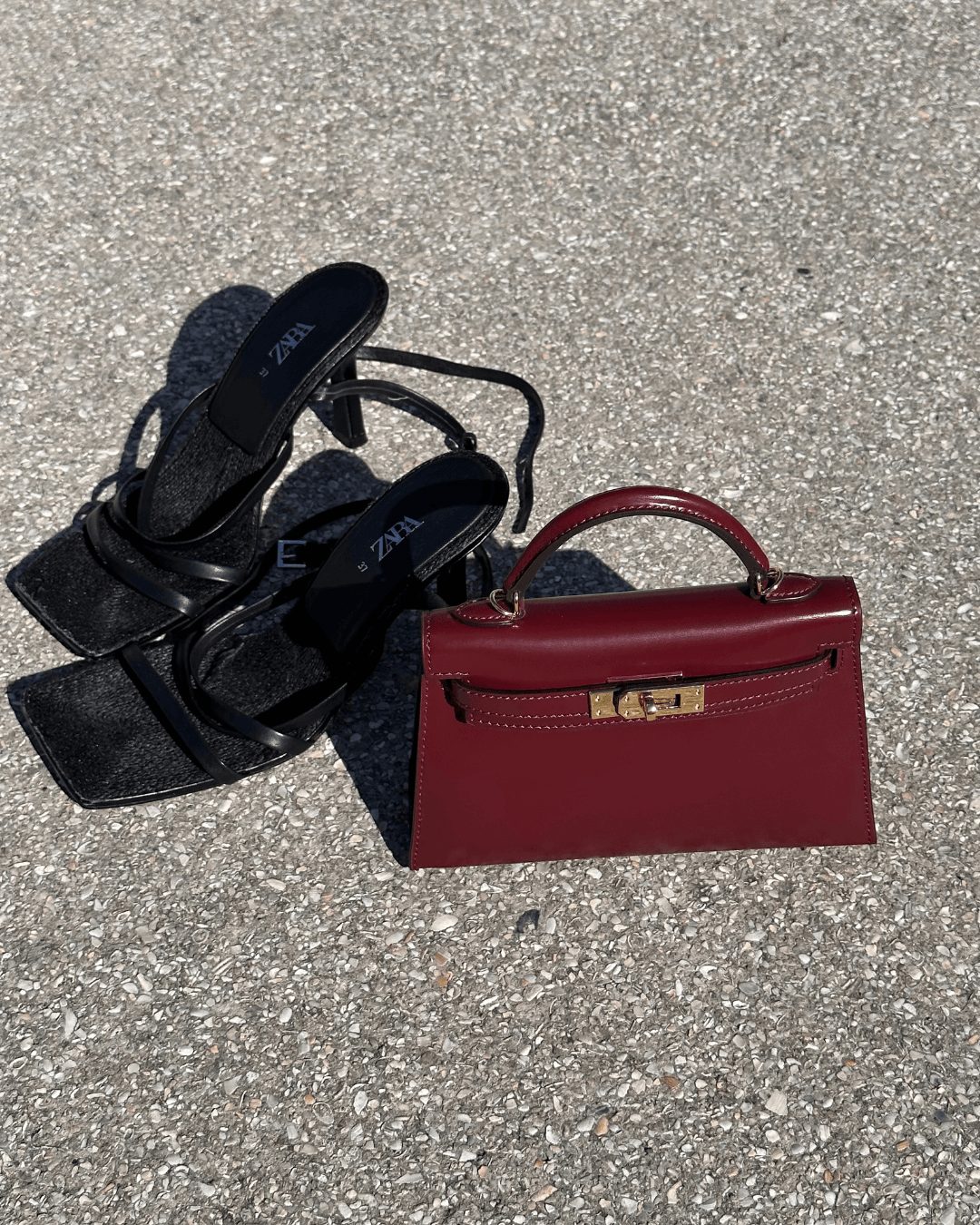 ALÉVANE | MINI SAC EN CUIR BORDEAUX ÉLÉGANT