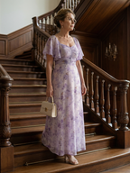 ALÉVANE | Robe Midi à Manches Volantes Vaelis