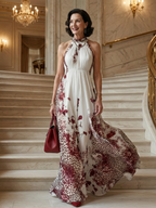 ALÉVANE | Robe Maxi Plissée Blanche Orlune