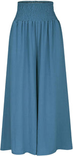 ALÉVANE | Pantalon large pour femme avec taille smockée