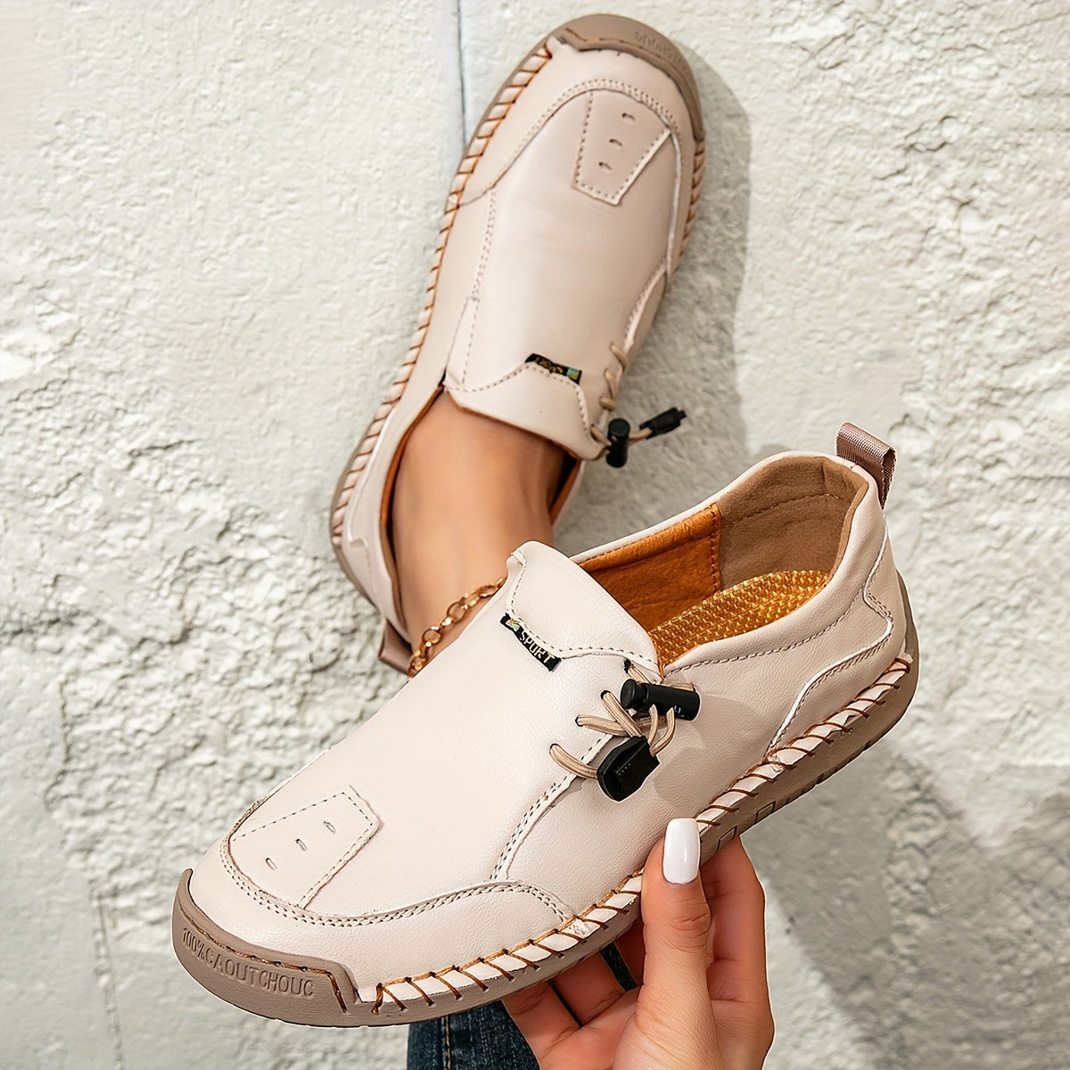 ALÉVANE | Mocassins Confort Piqués Main Mathilde