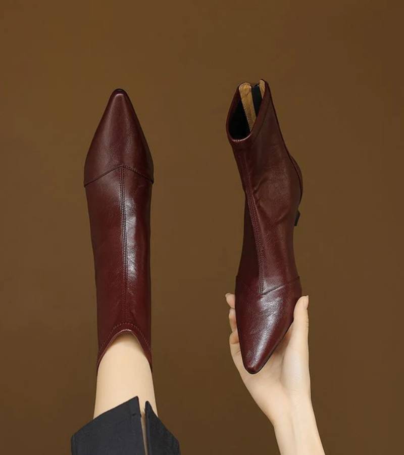 ALÉVANE | Bottines en cuir à talon élégant