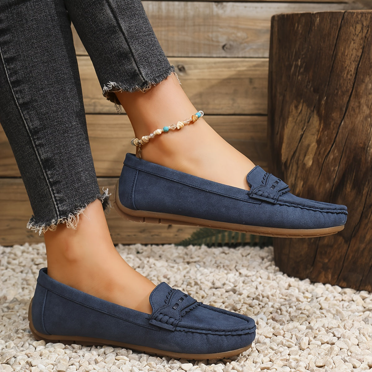 ALÉVANE | Mocassins Effet Daim Festonnés Marie
