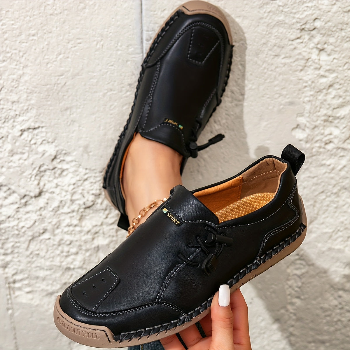 ALÉVANE | Mocassins Confort Piqués Main Mathilde