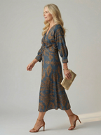 ALÉVANE | Robe Midi Wrap Naturelle Lune