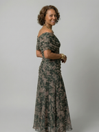 ALÉVANE | Robe Midi Décontractée à Épaules Dénudées Calen
