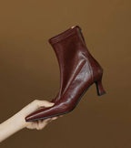 ALÉVANE | Bottines en cuir à talon élégant