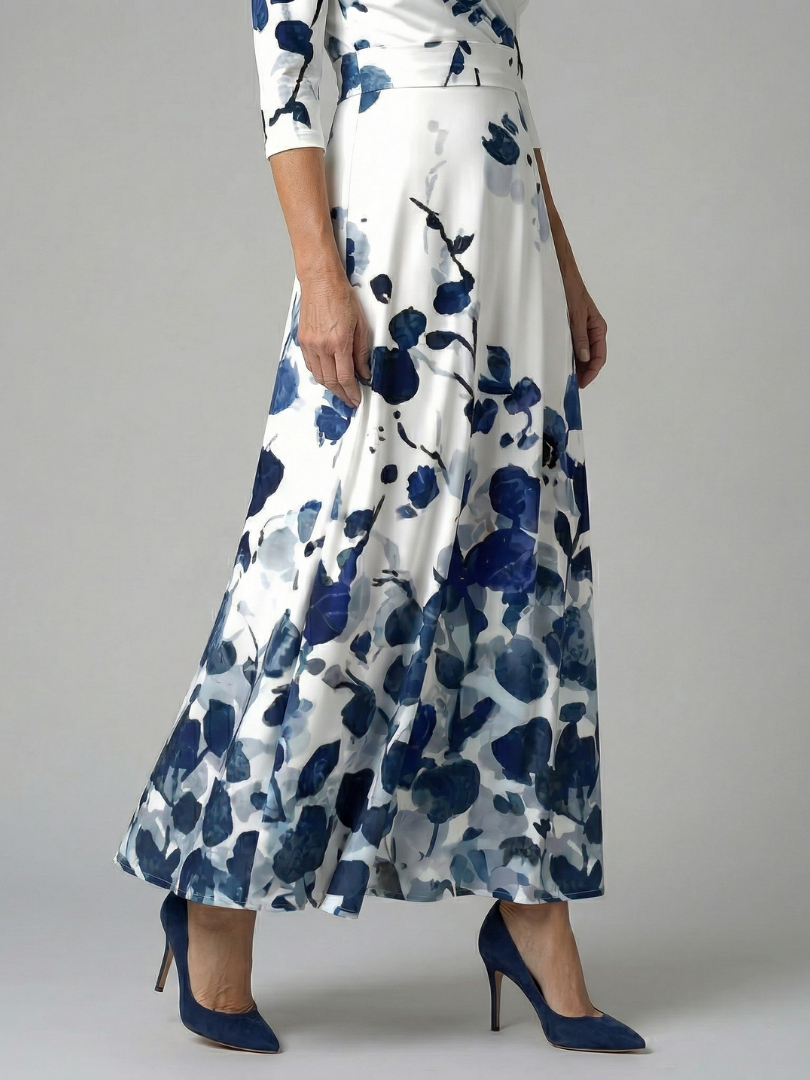 ALÉVANE | Robe Midi Croisée à Col Celine