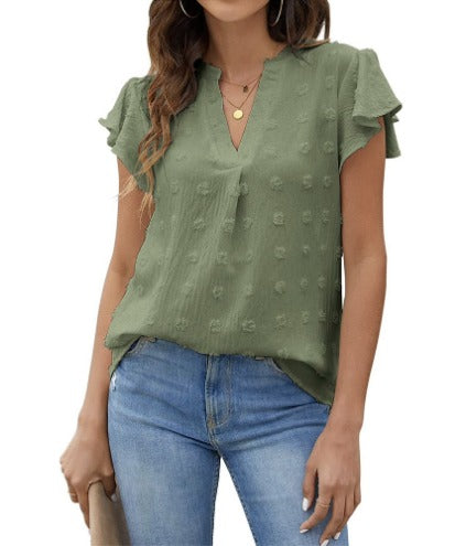 ALÉVANE | Blouse Chic en Patchwork avec Volants Kari
