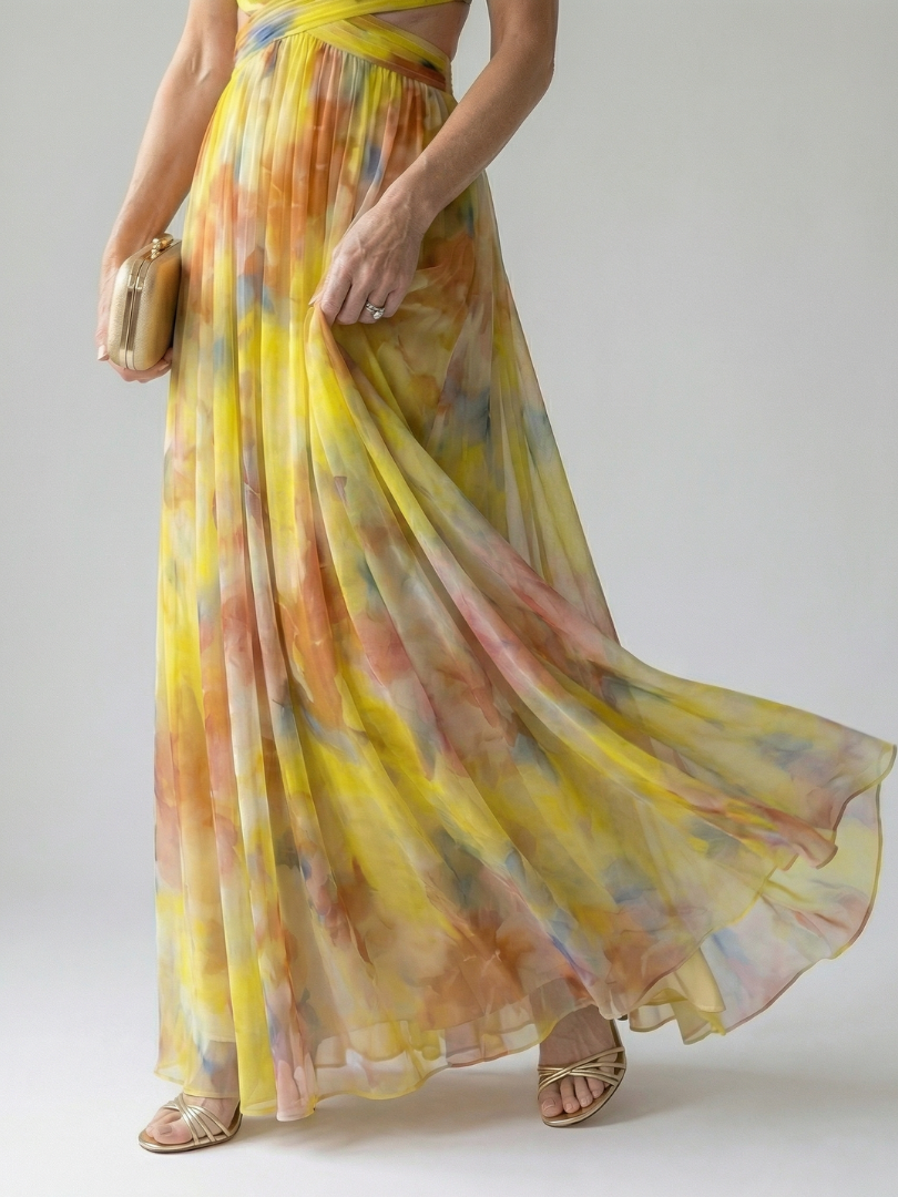 ALÉVANE | Robe Maxi à Enveloppe Douce Isel