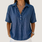 ALÉVANE | Blouse avec Col et Détails Boutonnés Willow