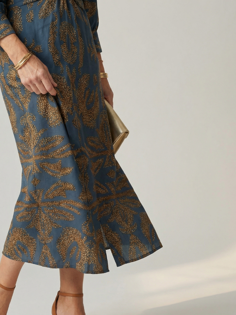 ALÉVANE | Robe Midi Wrap Naturelle Lune