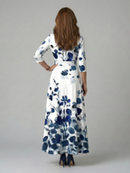 ALÉVANE | Robe Midi Croisée à Col Celine