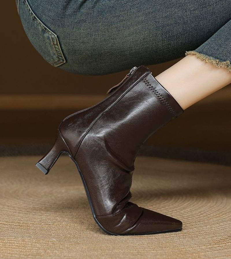 ALÉVANE | Bottines en cuir à talon élégant