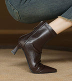 ALÉVANE | Bottines en cuir à talon élégant