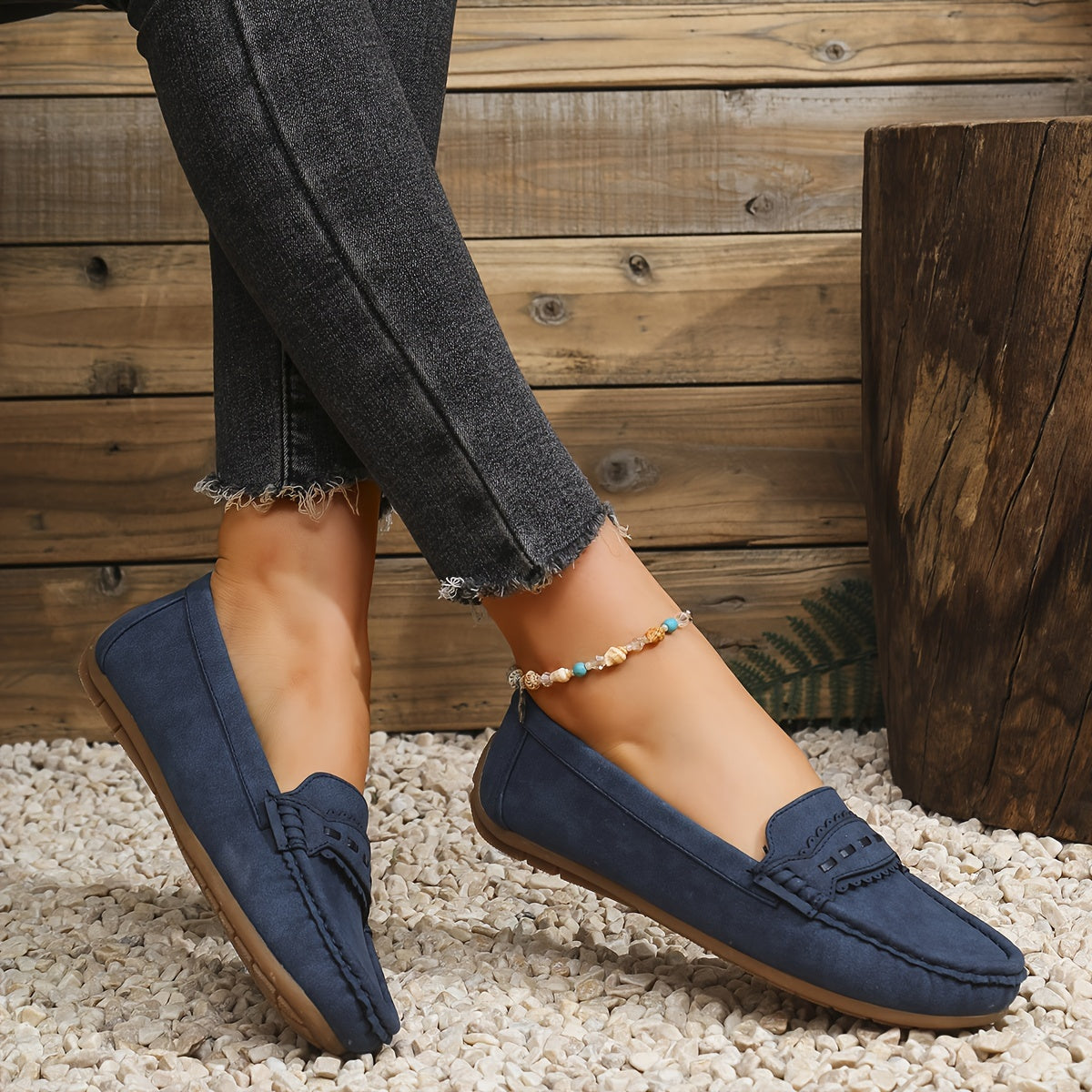 ALÉVANE | Mocassins Effet Daim Festonnés Marie