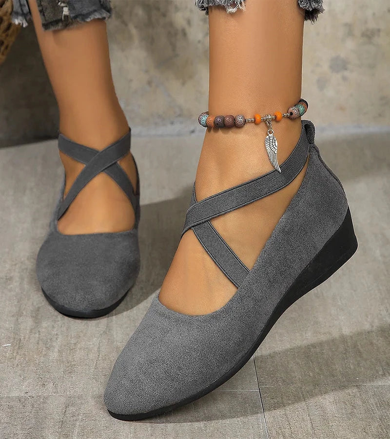 ALÉVANE | BALLERINES FERMÉES À SEMELLE COMPENSÉE