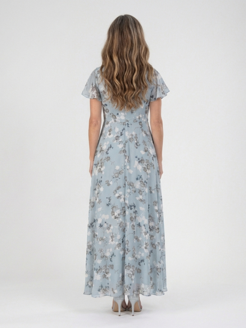ALÉVANE | Robe Maxi en Chiffon Floral Ismeria