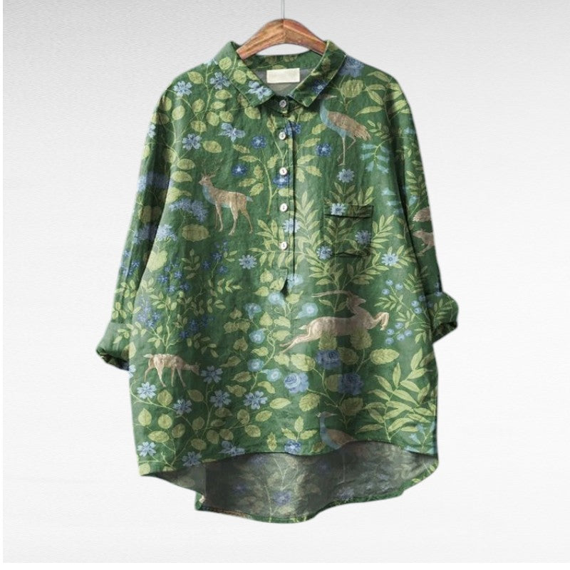 ALÉVANE | Chemise Élégante à Motif Émilie (1+1 GRATUIT!)