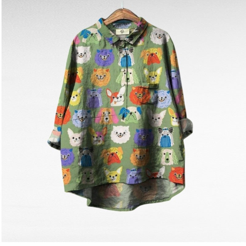 ALÉVANE | Chemise Élégante à Motif Émilie (1+1 GRATUIT!)