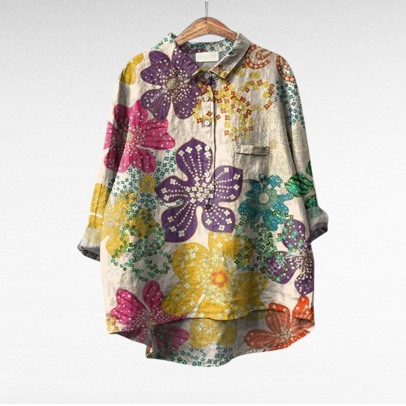 ALÉVANE | Chemise Élégante à Motif Émilie (1+1 GRATUIT!)