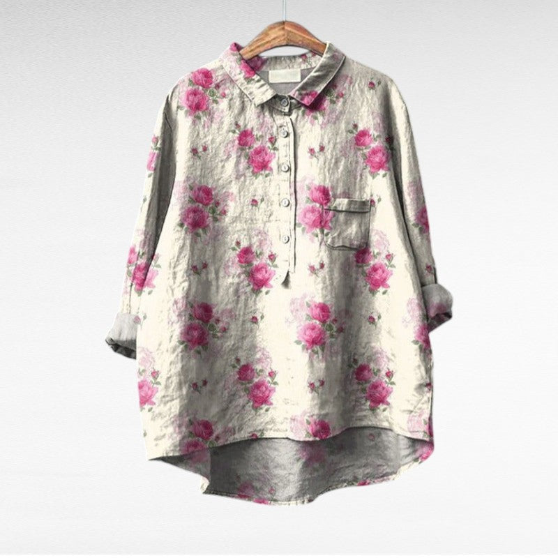 ALÉVANE | Chemise Élégante à Motif Émilie (1+1 GRATUIT!)
