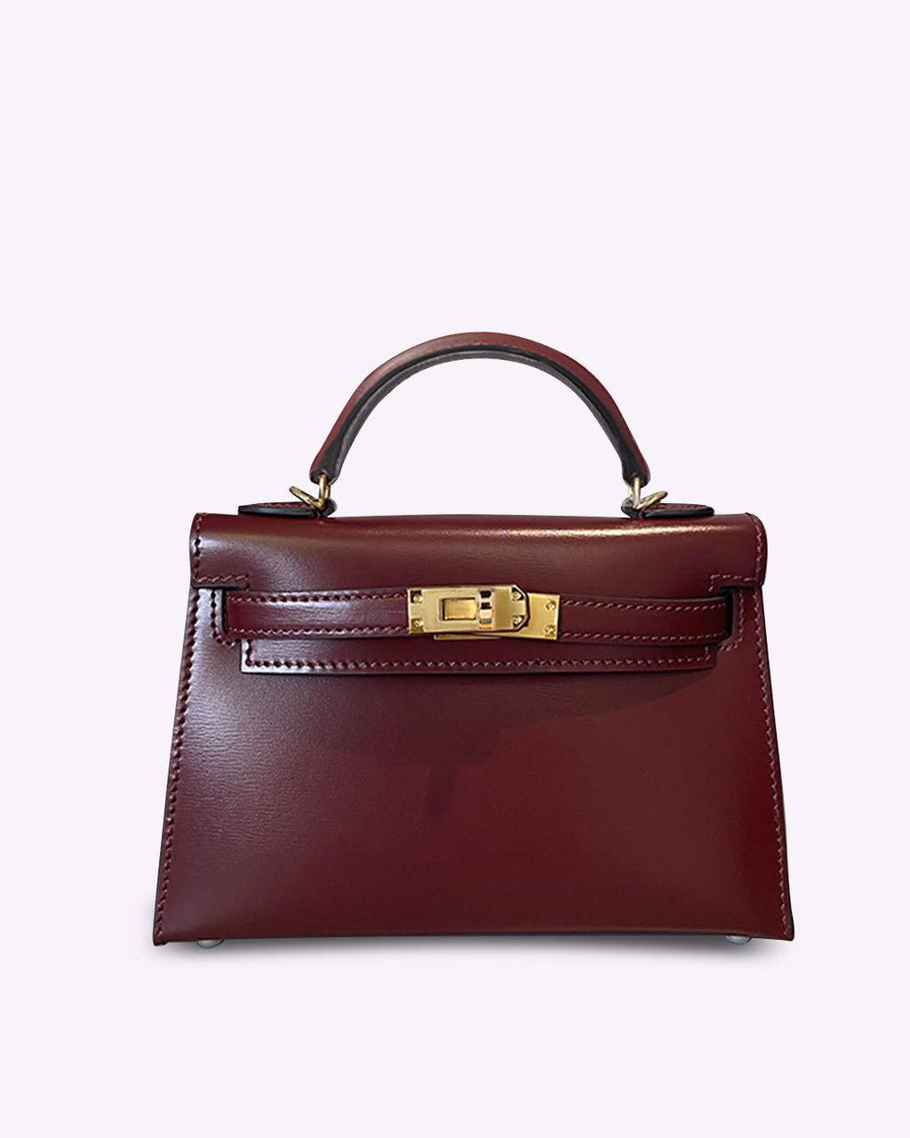 ALÉVANE | MINI SAC EN CUIR BORDEAUX ÉLÉGANT