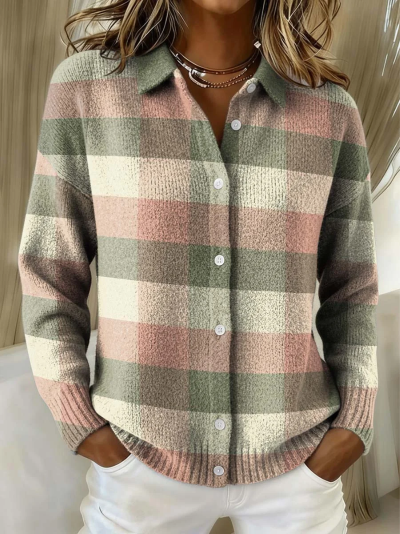 ALÉVANE | Cardigan Carreaux Pastel Nicole
