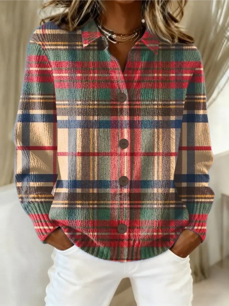 ALÉVANE | Cardigan Chemise à Carreaux Colorés Marie