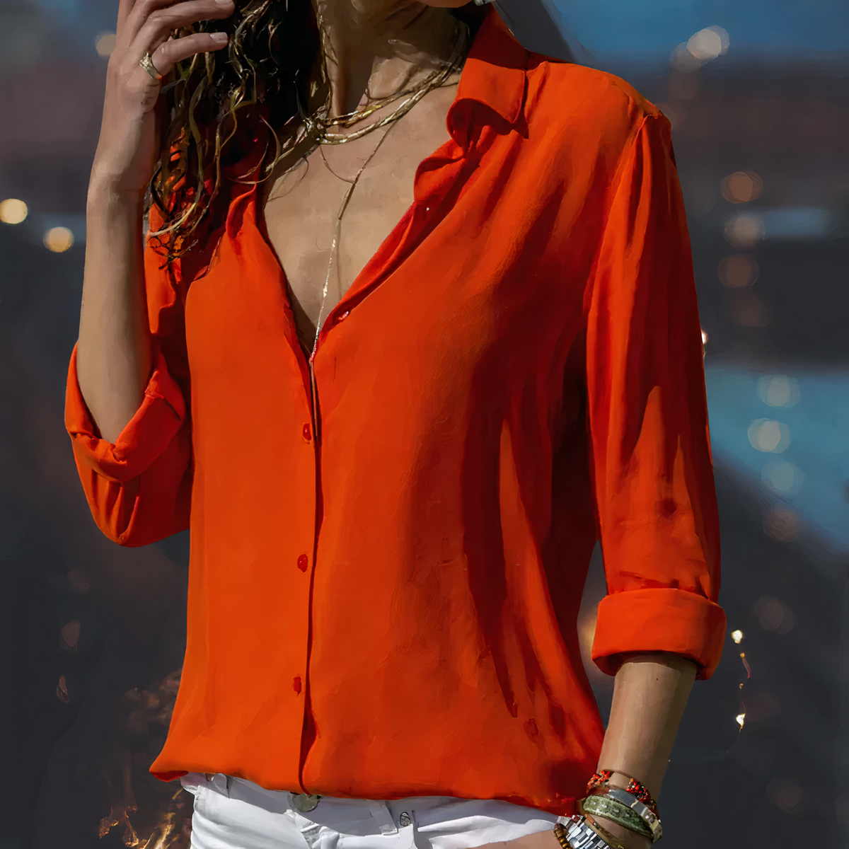 ALÉVANE | Blouse en Chiffon Élégante Yasmine
