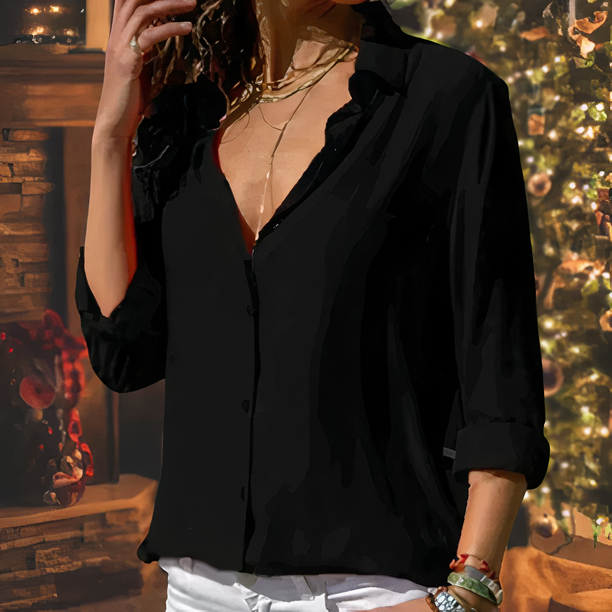 ALÉVANE | Blouse en Chiffon Élégante Yasmine