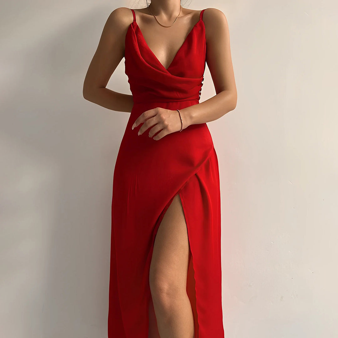 ALÉVANE | Robe Élégante Fendue Victoria