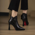 ALÉVANE | Bottines Femme à Boucle et Talon Haut
