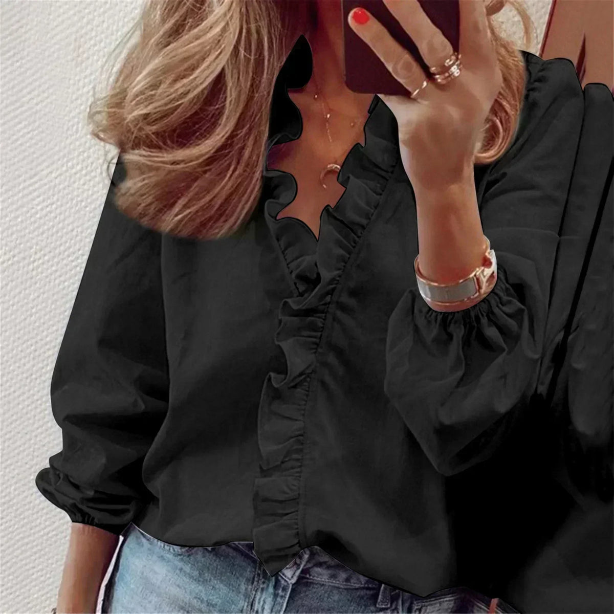 ALÉVANE | Blouse Élégante à Manches Longues Maren