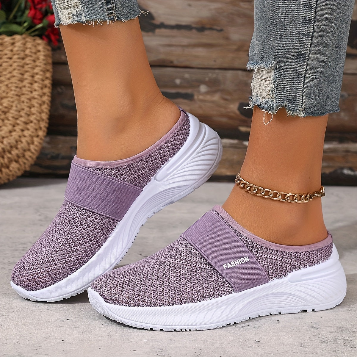 ALÉVANE | Baskets Mules Mesh Respirant Nicole