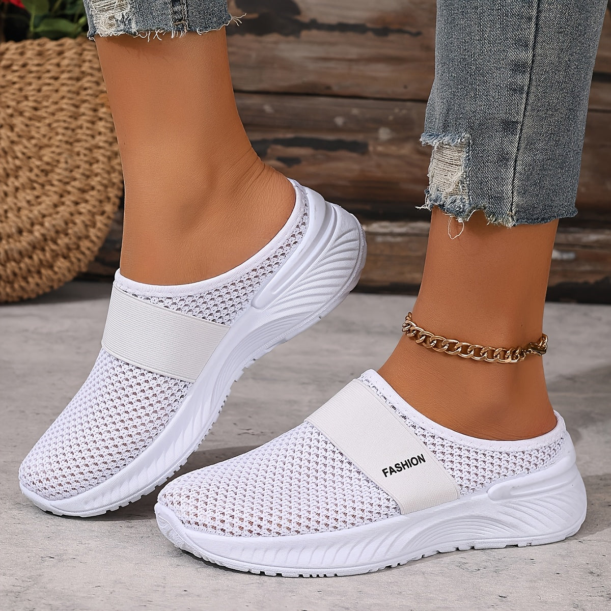 ALÉVANE | Baskets Mules Mesh Respirant Nicole