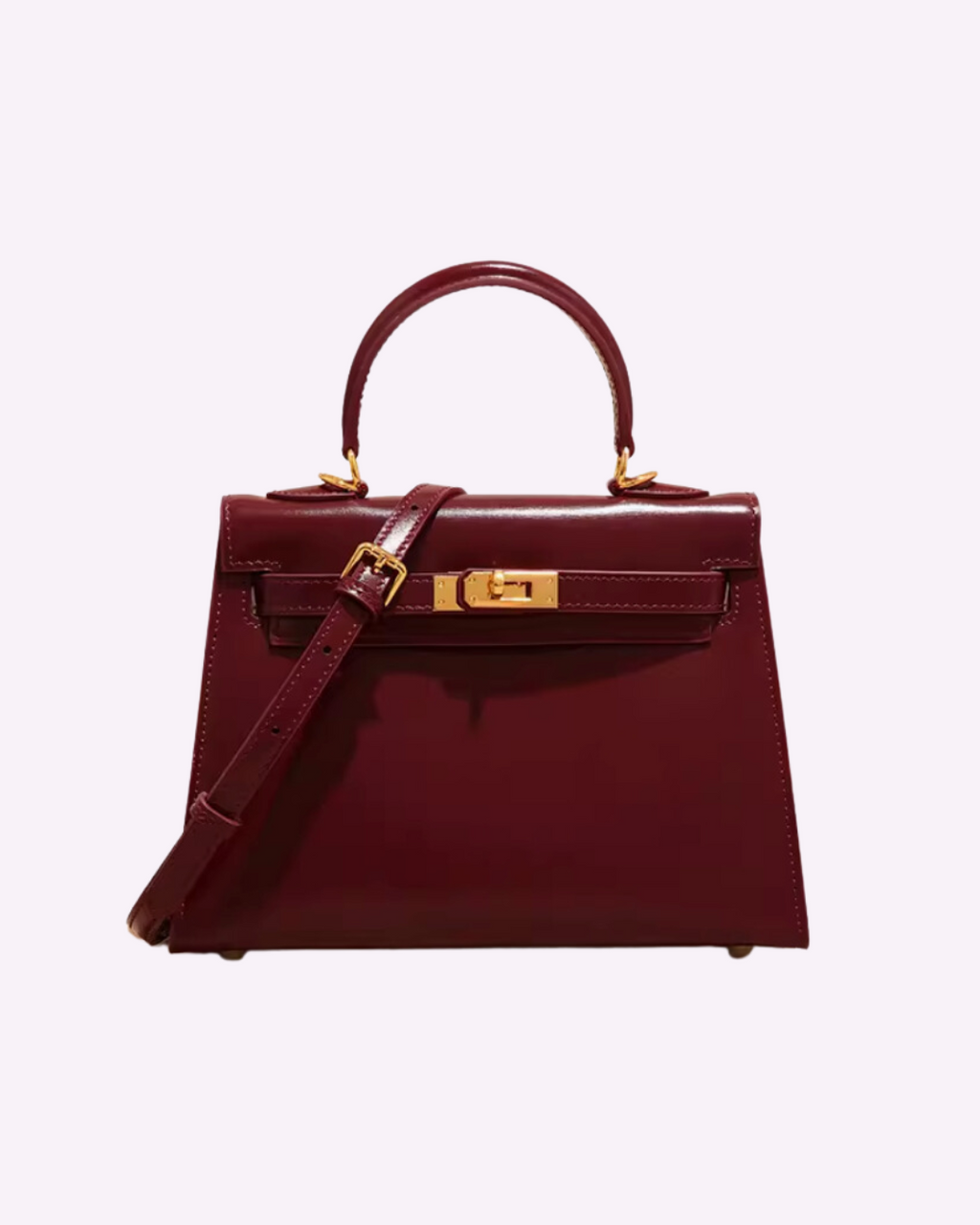 ALÉVANE | MINI SAC EN CUIR BORDEAUX ÉLÉGANT