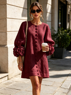 ALÉVANE | Mini-Robe Élégante à Détails Floraux