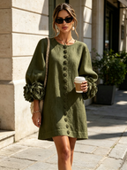 ALÉVANE | Mini-Robe Élégante à Détails Floraux