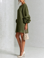 ALÉVANE | Mini-Robe Élégante à Détails Floraux