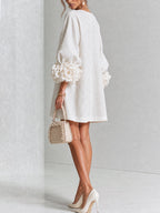 ALÉVANE | Mini-Robe Élégante à Détails Floraux