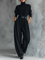 ALÉVANE | Ensemble Col Roulé et Pantalon Droit Cyrielle