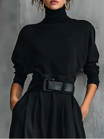 ALÉVANE | Ensemble Col Roulé et Pantalon Droit Cyrielle