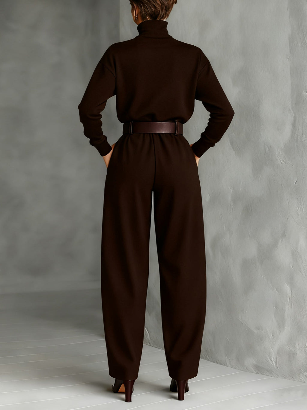 ALÉVANE | Ensemble Col Roulé et Pantalon Droit Cyrielle