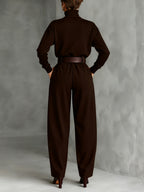 ALÉVANE | Ensemble Col Roulé et Pantalon Droit Cyrielle