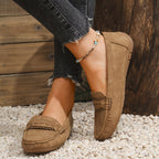 ALÉVANE | Mocassins Effet Daim Festonnés Marie