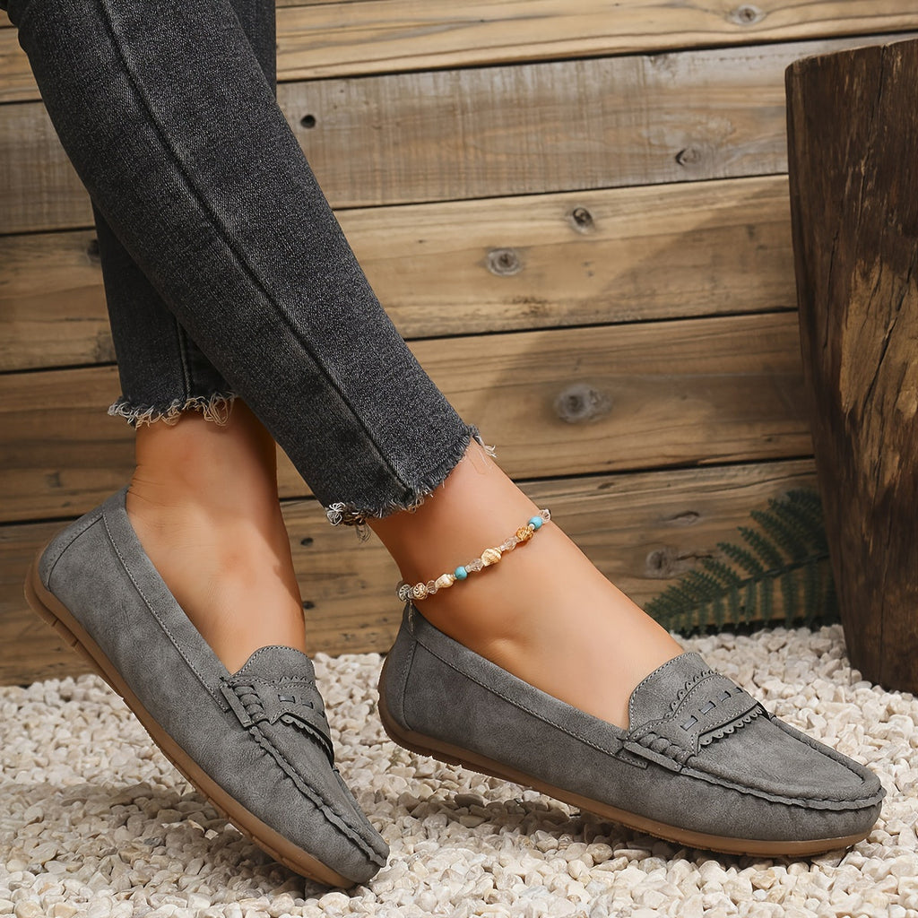 ALÉVANE | Mocassins Effet Daim Festonnés Marie